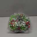 8 Pieces 9" Mini Christmas Wreaths for Kitchen Cabinet Small Christmas Candle Rings Eucalyptus Wreath Pillar Candle Rings Table Centerpieces Hanging Garlands for Front Door Window Decor (Red Berry)