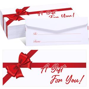 200 Pack Money Envelopes for Cash, 2.9 x 6.5 Inch Money Cards Holder, Small Kraft Cash Envelopes for Currency Offering for Church Wedding Birthday a Gift for You Graduation Party Favor (Red, Bow Tie)