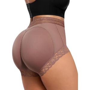 Lover-Beauty Butt Lifting Panties Tummy Control Shapewear for Women No Pad Faja Shorts Lace Booty Lifting Shapewear (Small, Skin)