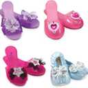 Melissa & Doug Dress-Up Shoes Set for Kids (4 Pairs)  Step In Style! High-Heeled Role Play Shoes  Pretend Play Costume Accessories for Toddlers & Preschool Ages 3+