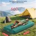 QPAU Twin Size Air Mattress Camping Pad  9 Thick R810 Insulated Inflatable Mattress with Foam Comfort & Foot Pump, Twin Air Mattress for Camping, Road Trips, and Home Guests (Single)