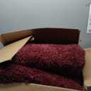 Nuttumico Burgundy Fluffy Shag Area Rug for Living Room Bedroom, 6x9 Feet Ultra Soft Indoor Modern Plush Fuzzy Rug, Thickened Carpet for Kids Playroom, High Pile, Non Slipping (Wine Red)