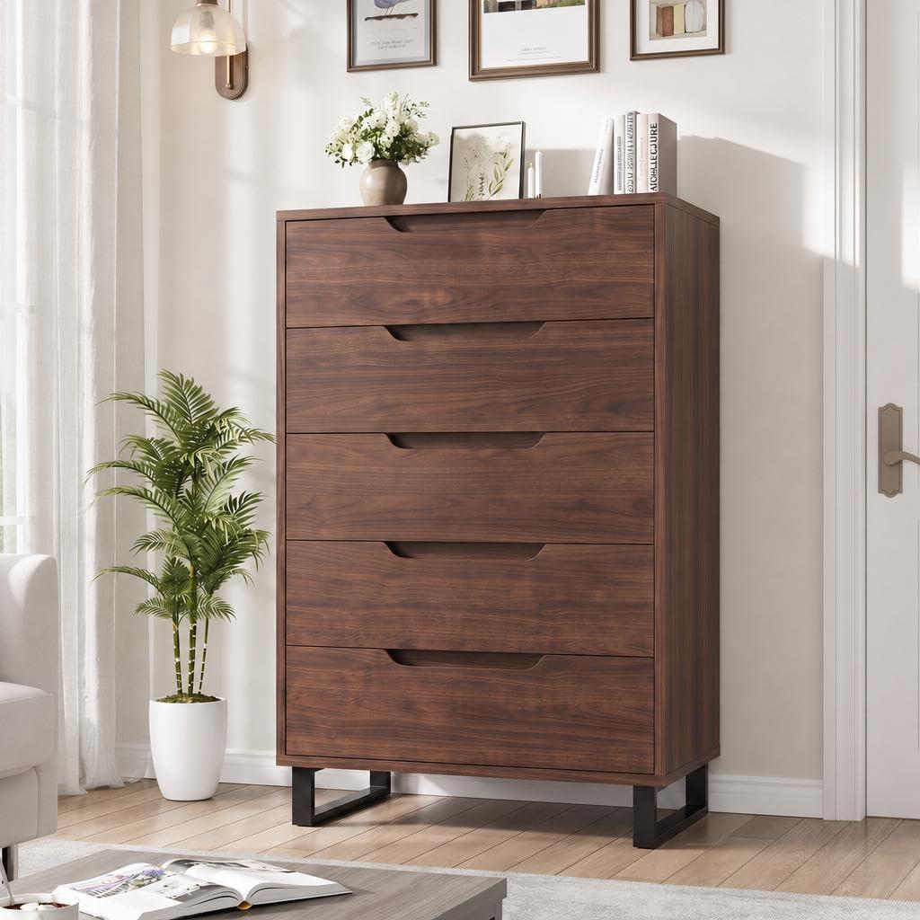 Garvee 5 Dresser for Bedroom, 50.5" Vertical Dresser Drawer with Storage