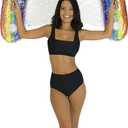 PoolCandy Sun Chair Water Raft, Multiple Chair Styles (Rainbow Haze)