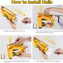 Cordless 18 Gauge Brad Nailer Compatible with 20V Battery (Tool Only),2-in-1 Electric Nail Gun with 2000pcs Nails/Staples,Dual Mode Framing Nail Gun for Trim Wood Crafting Interior Decoration