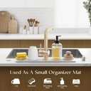 Large Faucet Mat for Kitchen Sink - Stone Drying Mat for Kitchen Counter, Diatomite Fast Drying Stone Sink Tray, Super Absorbent, Stylish Decor and Protector for Bathroom (Light Grey, 23.6" x 5.5")
