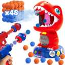 Movable Dinosaur Shooting Toys for 4 5 6 7 8 Year Old Boys Girls - Dinosaur Shooting Game with Score Record, Mist Spray, Light & Sound, Kids Christmas Birthday Gift