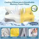 Besyodo Cervical Neck Pillow for Pain Relief, Ergonomic Side Sleeper Pillow Cooling Memory Foam Pillows for Sleeping, Contour Pillow Orthopedic Bed Pillow for Back Stomach Sleepers(White)