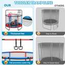 Mini Toddler Trampoline Ages 2-10, Small Indoor Kids Trampoline