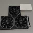 Jungle Leopard Galaxy 120mm PC Case Fan, ARGB and PWM Cooling Fans PC, Axle Core Double Ring CD Pattern Module Computer Fans, Daisy-Chain 5V RGB Fan (Black 3 Pack)