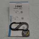 Nite Ize S-Biner SlideLock Stainless Steel Dual Locking Carabiner - S-Biner Key Holder with Locking Gate - Carabiner Organizer for Keys & Camping Accessories - Assorted Sizes, Black (1 Pack)