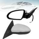 Left Driver Side Mirror Compatible with 2016 2017 2018 Kia Optima Rear View Mirror With In-housing Signal Light, Manual Folding Power Glass Non-Heated Paintable