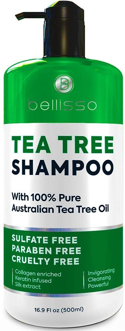 Tea Tree Oil Shampoo - Sulfate and Paraben Free with Collagen Keratin - Ideal for Women and Men with Oily Hair and Scalp Buildup - Anti Dandruff Treatment for Itchy, Dry Scalps  Salon Grade Products