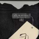 M.Infisavo Womens Sweater Knit Bodycon Dress, V Neck Mini Casual Dresses Long Sleeve Button Down Vintage Fall Elegant Outfit Black, L