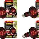 Exo Terra Heat-Glo Infrared Spot Lamp, 100-Watt/120-Volt (4 Pack)