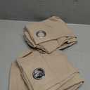 NICETOWN Thick Linen Curtains Privacy with Light Filtering, Grommet Semi Sheer Not See Through Linen Blend Curtain Drapes Vintage & Rustic for Farmhouse / Living Room, Angora, W55 x L84, 2 Panels