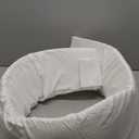 Vekkia Cal King Bed Wedge Pillow for Headboard  High-Density Foam Fills Gaps (0-5.5") Between Mattress and Headboard, Wedge Pillow with Pockets for Phone & Remotes, Washable Cover  (White) (California King(72"x8"x6"-Medium))