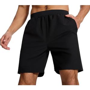 Men's Running Athletic Workout Gym Shorts Lightweight Quick Dry for Men Active with Hidden Zip Pocket, XXL