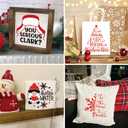 Christmas Stencils for Crafts Small Reusable Christmas Holiday Stencils for Painting on Wood Board Sign Door Hanger Wall (12 Christmas), large, white