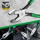 SK 9" Ironworker's Pliers, Wire Cutters With Heavy Duty Knurled Jaws, Spring Loaded Side Cutters, Premium CR-V Steel Construction, Linesman Pliers With Hook Bend Handle
