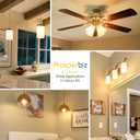 E12 Dimmable 60W Equivalent LED Light Bulbs, A15 6W Ceiling Fan Light Bulbs Warm White 3000K, Candelabra Base Globe Shape LED Bulbs, 600 Lumen, 6 Pack