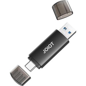 32GB USB C Flash Drive Dual USB 3.0 Type C + USB A Portable 2-in-1 Thumb Drive for Smartphone Tablet Computer Mac iPhone 15/16/17 Black