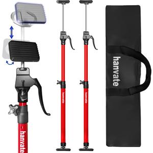 Cabinet Jacks Support Pole, 49.2"-114.2" Telescopic Quick Support Rod, Adjustable 3rd Hand Support System for Installing Upper Cabinets, Drywall Jack& Cargo Bars, 154LB Capacity, 2-Pack