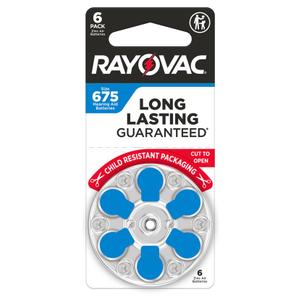 Rayovac Extra Hearing Aid Batteries - Size 675 - 60 Batteries