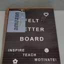 Felt Letter Board - 680 Letters, Numbers & Symbols, 16 x 12 inch, Changeable Message Board for Notes & Announcements, Wood Frame, 2 Storage Bags, Light Brown Frame