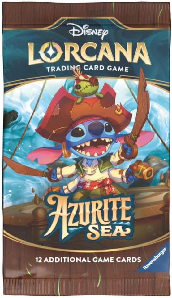 Ravensburger Disney Lorcana TCG: Azurite Sea Assorted Single Booster Pack (12 Cards) | Collectible Trading Cards | Ideal for Disney Fans & TCG Players | Suitable for Ages 8+ (Pack of 3)