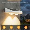 Solar Fence Lights Outdoor ,3000/4500/6000K 13 Mode, 12 Pack Fence Lights Solar Powered with Ultra-Bright Lens IP65 Waterproof,Solar Wall Light for Backyard/Step/Patio/Deck/Stair/Railings(White)