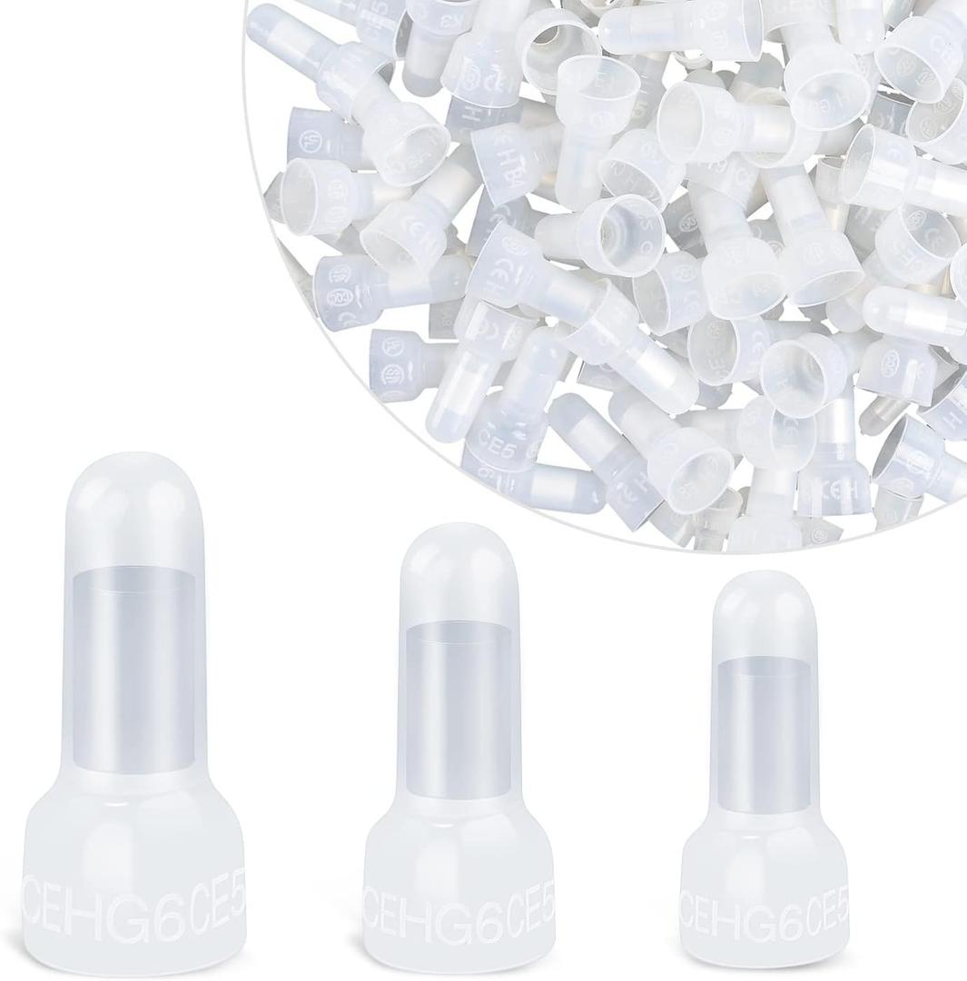 Nilight - 50036R Closed End Crimp Terminal 300 pcs 22-16/16-14/12-10 Gauge Nylon Wire Connector Kit