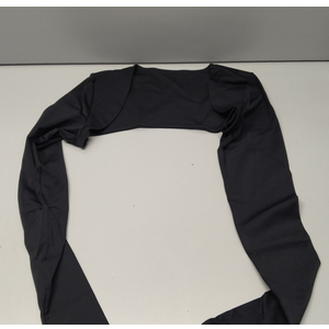 Hiball Workout Bolero Shrug Crop Top Long Sleeve Women, Sports Shrug Cropped Shirts, Cooling Shawl Arm Sleeves, Black, Size L