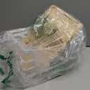 ALOCEO 2 Pack Potato and Onion Storage Bins, Large Trash Bag Holder Under Sink with Bamboo Top, Stainless Steel Pantry Organizers Storage, Kitchen Counter, White