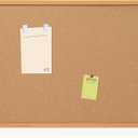 Board2by Cork Board Bulletin Board 24 x 36, Wood Framed Corkboards for Wall Decor, Hanging Office Message Board, Large Wall Mounted Notice Pin Board with 15 Push Pins for School, Home & Office