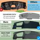 Dash Cover Mat Pad for Nissan Frontier 2022 2023 2024 2025 Custom Fit Accessories Dashboard Cover Mat Non-Slip Protector Sunshade Anti-Glare