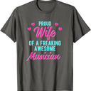 Instrument Music Husband Phrase Apparel For Musician Wife T-Shirt,  Size 3XL