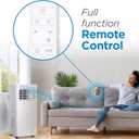 BLACK+DECKER Portable Air Conditioner, 8,500 BTU (5,100 BTU SACC) for Rooms Up To 350 Sq. Ft., Portable AC with Full Function Remote Control & Window Kit, BPACT05SM, White