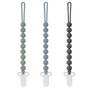 Pacifier Clips Silicone, 3-Pack Pacifier Holder Clip with Stylish Round Design, 100% Food Grade Silicone, Safe Essentials for Newborns Baby Boys and Girls