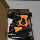 PHOEPET No Pull Dog Harness Medium Reflective Front Clip Vest with Handle,Adjustable 2 Metal Rings 3 Buckles,[Easy to Put on & Take Off](M, Orange)