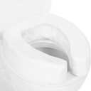 Vive Toilet Seat Riser for Seniors - Universal Fit - Raised Toilet Seat Cushion with High-Density Foam for Elongated & Standard - Firm Handle, Cushioned & Padded - Elevated Medical Handicap Lifter (4")