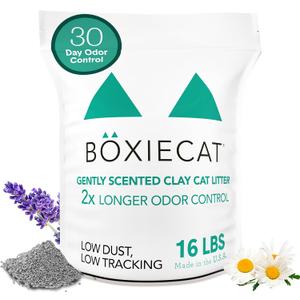Boxiecat Gently Scented Premium Clumping Clay Cat Litter-16-Pounds