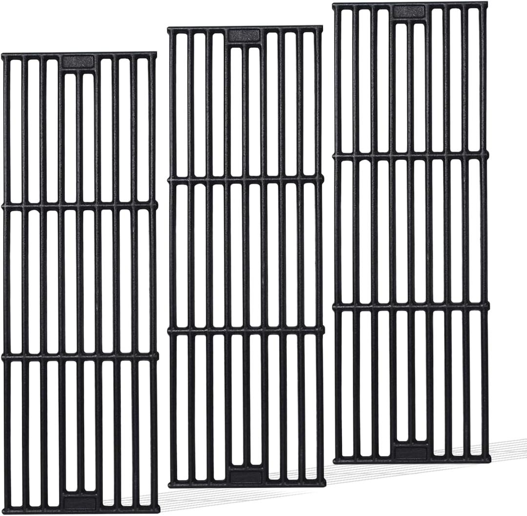 Cooking Grates Replacement Parts for Chargriller Gas Grill 2121,2123, 2222, 2828, 3001, 3030, 3725, 4000, 5050, 5252, 5650,9020,King Griller 3008, 5252,19 3/4" x 6 3/4" Each, 3 Pack