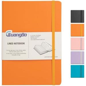 GUANGBO Lined Journal Notebook for Work with 160 Pages, 5.6" x 8" Hardcover Notebooks Journals Medium Size for Writing Women Men