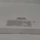 Mouse Keyboard Combo Wireless 2.4GHz Lag-Free Quiet Silent Mouse & Keyboard Set Cordless with Comfortable Round Key, Phone Holder,12 Multimedia&Shortcut for Computer, Laptop Mint Green