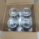 16oz 4 Pack Overnight Oats Containers with Lids, Glass Mason Jars with Acacia Wood Airtight Lids, Wide Mouth Meal Prep Storage Jars for Yogurt, Chia Pudding, Salad, Parfait, Snacks, Spice