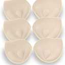 Bra Pads Inserts 3 Pairs, Bra Pads Sewn Padded for Sports Bra A/B/C/D Cup Beige or Black, Green or Grey or Pink Optional