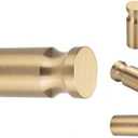 YANGQIHOME Pack of 4, Solid Gold Brass Coat Hooks Wall Hanger Mounted Bathroom Hook Kitchenware Organizer Lavatory,Clothing Store, Hotel, Cafe,Hat,Towel,Heavy Duty Contemporary Decorative (Concave)