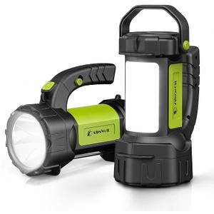 AlpsWolf Camping Lantern Rechargeable, 2 Pack Same LED Flashlight Spotlight Lantern with 800LM, 3600 mAh, Portable Bright Camping Light for Emergency Hurricane, Outdoor Hiking Power Outages