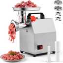 Commercial Electric Meat Grinder, Sausage Stuffer Stainless Steel Material,Meat Grinder with 2 Blades, 2 Grinding Discs, 2 Stuffing Tubes, for Home Kitchens and Party Meals